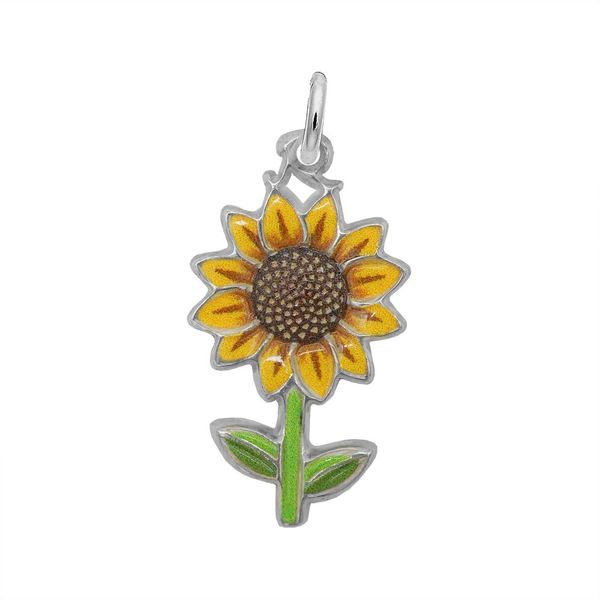 SS Painted Sunflower Charm Swede's Jewelers East Windsor, CT