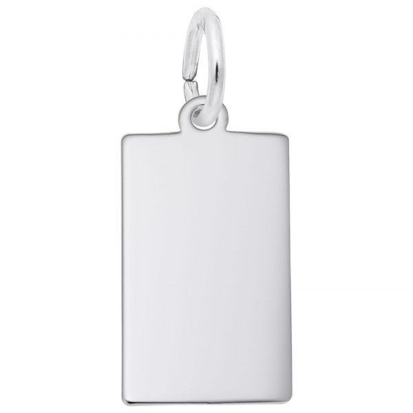 Sterling Silver Dog Tag Charm Swede's Jewelers East Windsor, CT