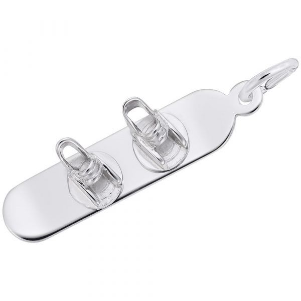 Sterling Silver Snowboard Charm Swede's Jewelers East Windsor, CT