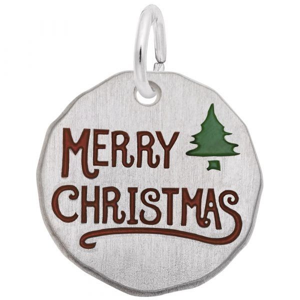 Sterling Silver Merry Christmas Charm Swede's Jewelers East Windsor, CT