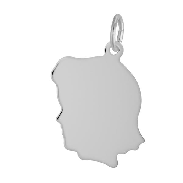 Sterling Silver Girl Head Charm Swede's Jewelers East Windsor, CT