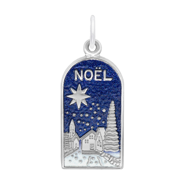 Sterling Silver Noel Blue Painted Charm Swede's Jewelers East Windsor, CT