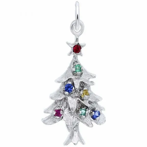 Sterling Silver Christmas Tree charm Swede's Jewelers East Windsor, CT