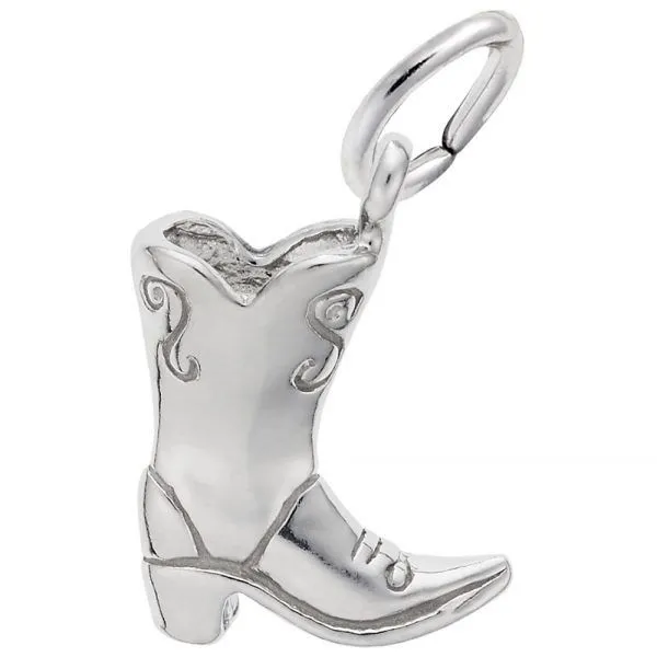 Sterling Silver Cowboy Boot Charm Swede's Jewelers East Windsor, CT