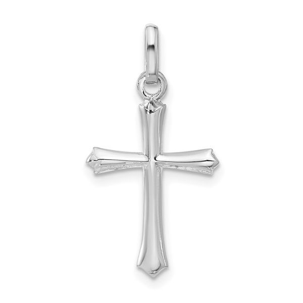 Sterling Silver Rhodium-Plated Cross 26.75X14mm Swede's Jewelers East Windsor, CT
