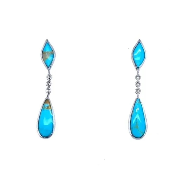 Kabana Sterling Dangle Turquoise Earrings. Swede's Jewelers East Windsor, CT