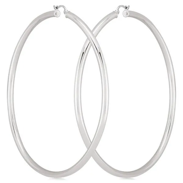Sterling Silver Oval Hoop Earrings Swede's Jewelers East Windsor, CT
