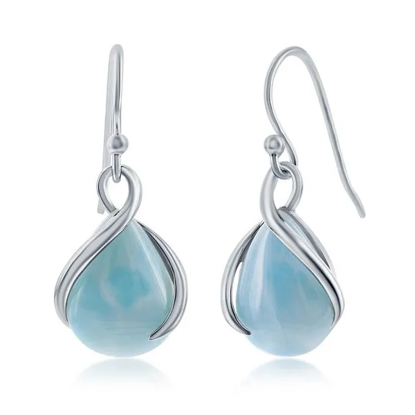 Larimar Twist Earrings Swede's Jewelers East Windsor, CT