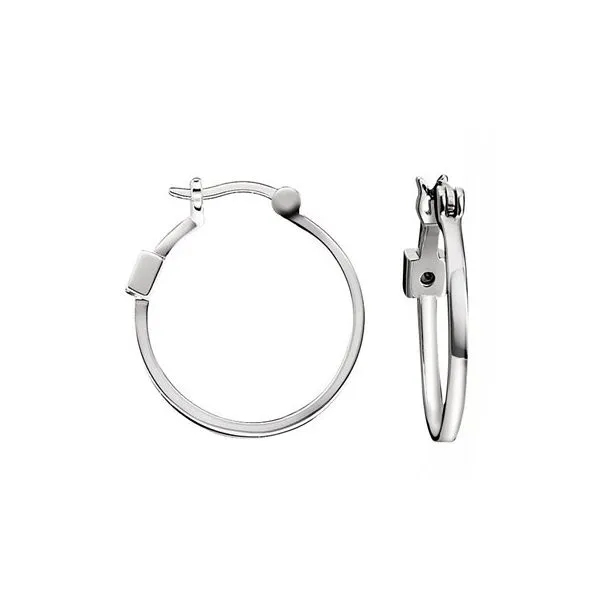 Elle Sterling Silver Hoop Earrings Swede's Jewelers East Windsor, CT