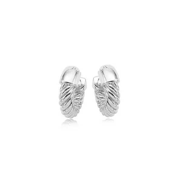 Carla Sterling Silver Thick Twisted Hoop Earrings Swede's Jewelers East Windsor, CT