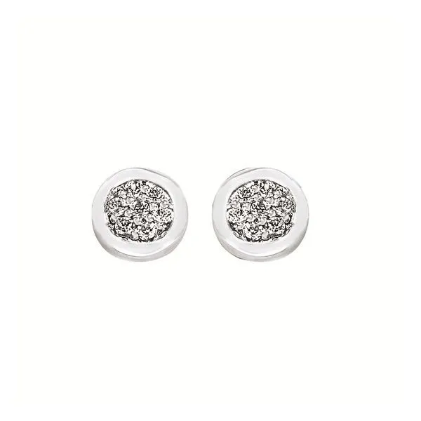 .08 Ctw. Diamond Stud Earrings In Sterling Silver Swede's Jewelers East Windsor, CT