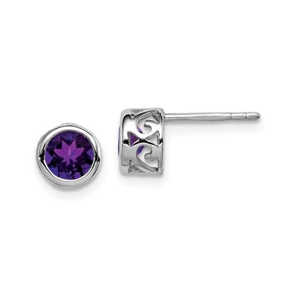 Sterling Silver Amethyst Stud Earrings Swede's Jewelers East Windsor, CT
