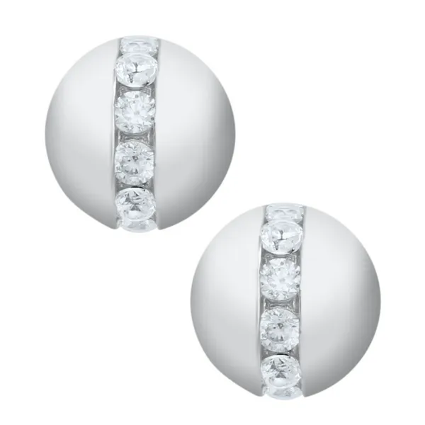Sterling Silver CZ Cape Cod Stud Earrings Swede's Jewelers East Windsor, CT