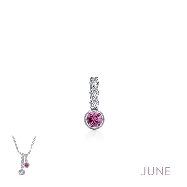 Sterling Silver Large CZ & Alexandrite Birthstone Pendant. Swede's Jewelers East Windsor, CT