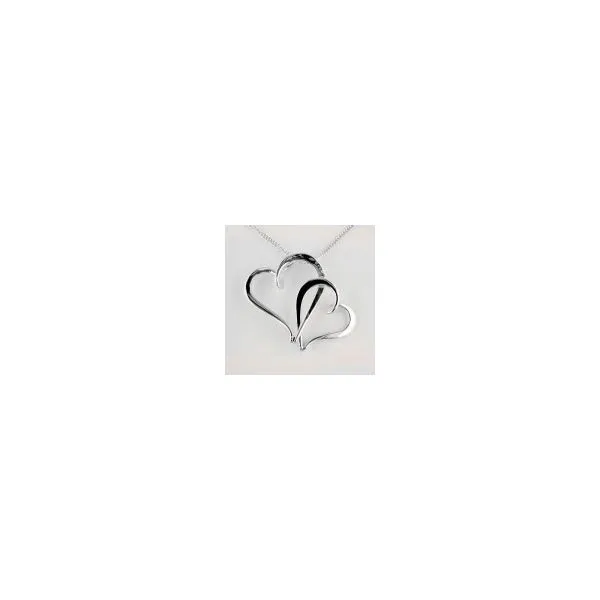 Tom Kruskal Sterling Silver Kissing Hearts Pendant Swede's Jewelers East Windsor, CT