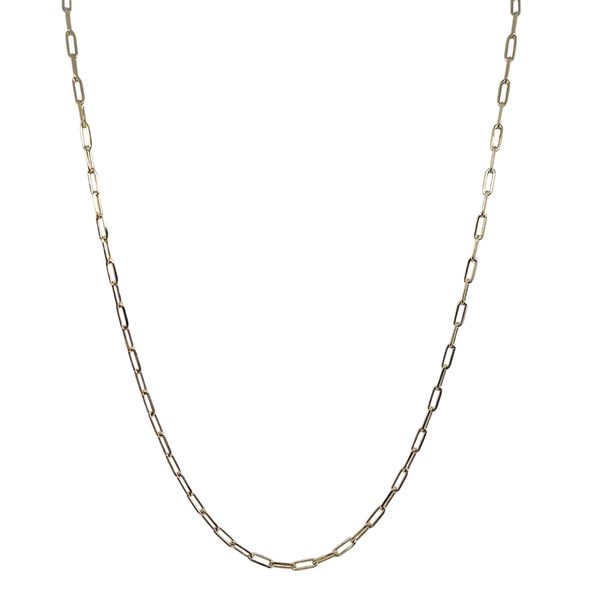 14k Yellow-Gold Plated Sterling Silver Mini Paperclip Chain, 18