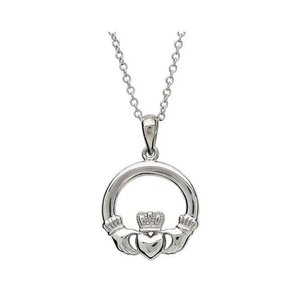 Sterling Silver Claddagh Necklace Swede's Jewelers East Windsor, CT