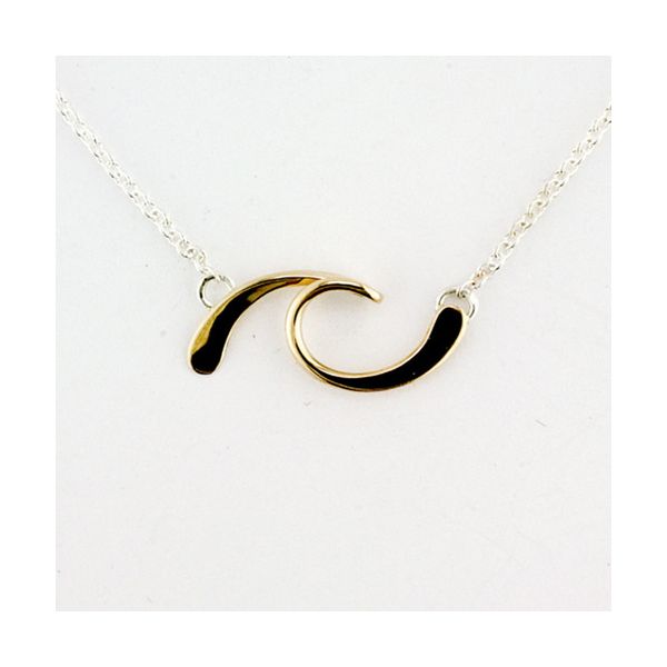 Tom Kruskal 14Kt Yellow Gold Wave Necklace On An 18