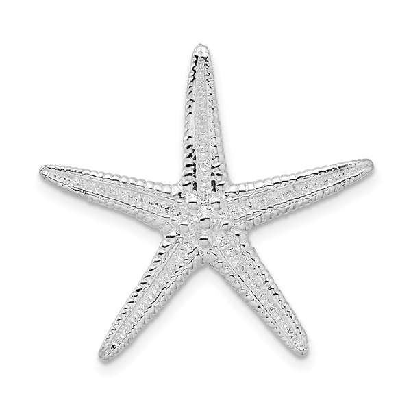 Sterling Silver Rhod-plate Starfish Pendant 25mm Swede's Jewelers East Windsor, CT