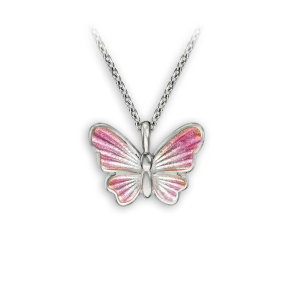 Nicole Barr Pink Butterfly Necklace with 20