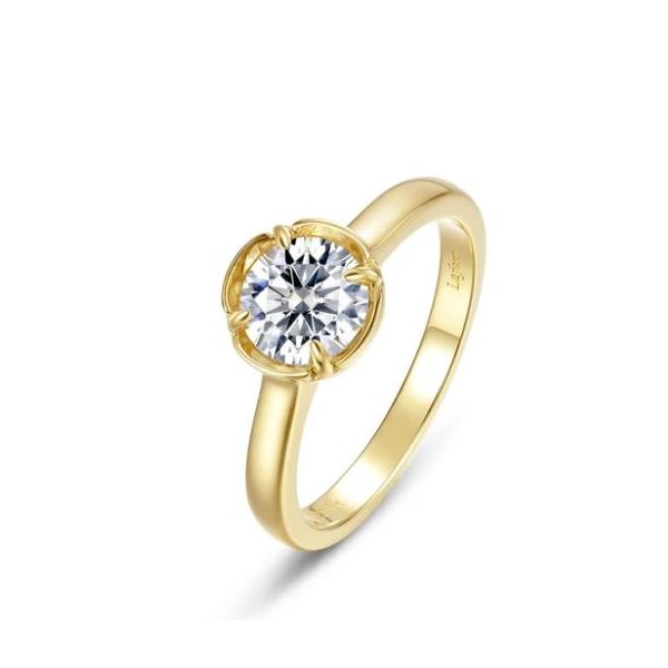 1.03 CTW Simulated Diamond Ring, Size 7, gold plated sterling silver, 1 stone Swede's Jewelers East Windsor, CT