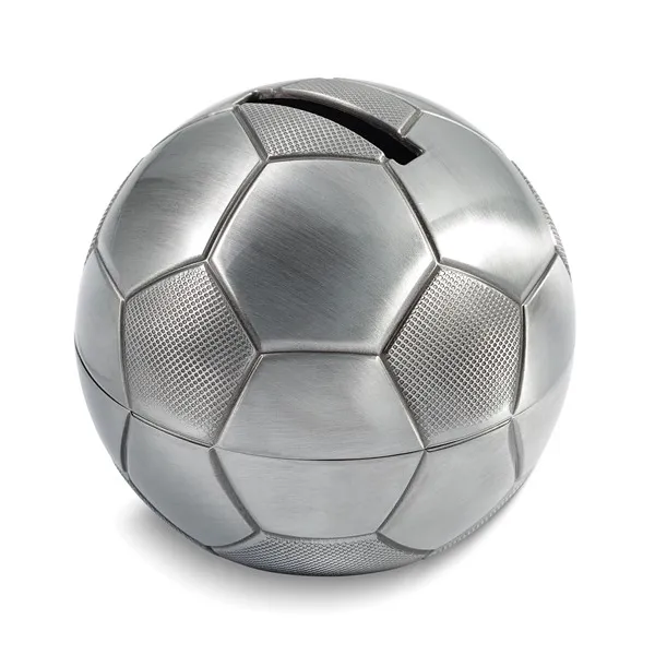 Pewter-tone Soccer Ball Coin Bank Swede's Jewelers East Windsor, CT