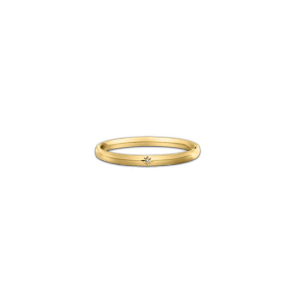 14k Yellow Gold Filled Baby Bracelet with Diamond (.01 tcw). Bracelet size 4.5. Swede's Jewelers East Windsor, CT