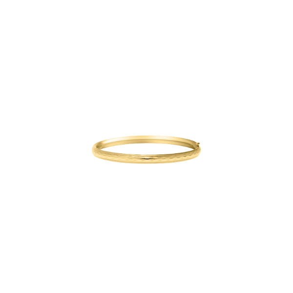 Children's 14k Yellow Gold Filled Bracelet - Beaded Edge, Embossed. Size 5.75. Swede's Jewelers East Windsor, CT