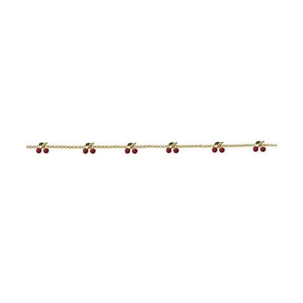 18K Yellow Gold Childrens Cherry Station Bracelet Sizes 6-7 Swede's Jewelers East Windsor, CT