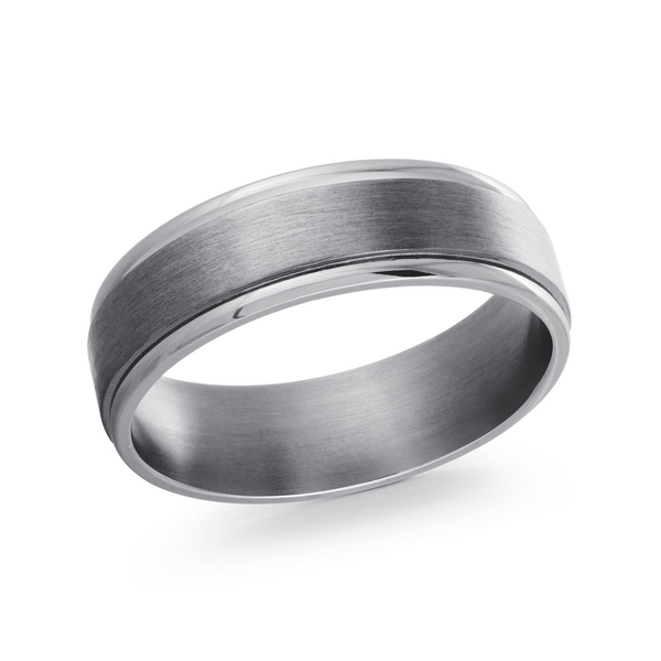 Men's Tantalum 8mm Band Satin Finsh with High Polished Edging Swede's Jewelers East Windsor, CT