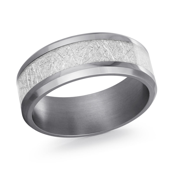 Men's Tantalum 8mm Band with Fancy Center Swede's Jewelers East Windsor, CT