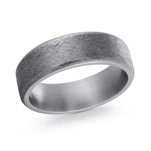 Men's Tantalum 7mm Band with Scratch Finish Swede's Jewelers East Windsor, CT