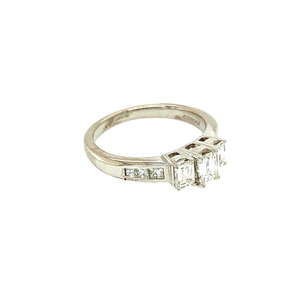 Lady's 3 Stone Engagement Ring 18Karat with Palladium Image 2 Taylors Jewellers Alliston, ON