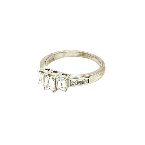 Lady's 3 Stone Engagement Ring 18Karat with Palladium Image 3 Taylors Jewellers Alliston, ON