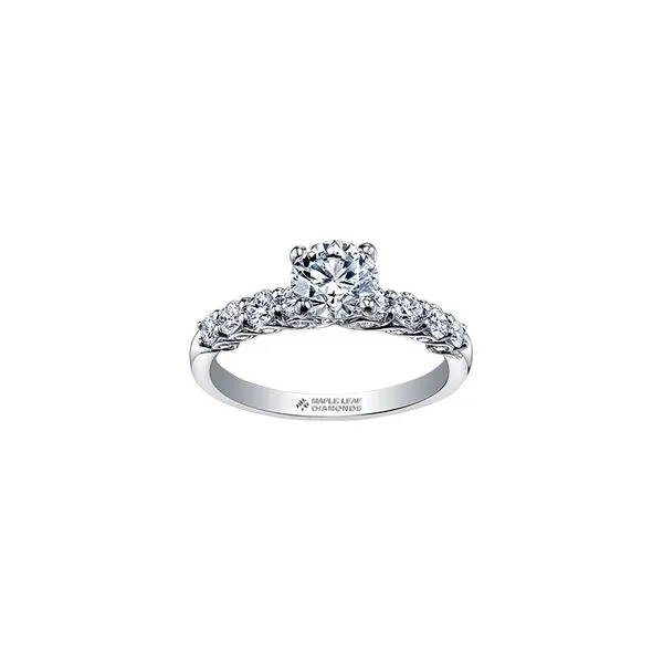 18kt Palladium White Gold 1.00cttw Diamond Tides Of Love Engagement Ring similar item image