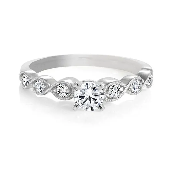 0.49ct Total Diamond Weight Engagement Ring with 0.23ct Canadian Diamond Center and Milgrain Details Taylors Jewellers Alliston, ON