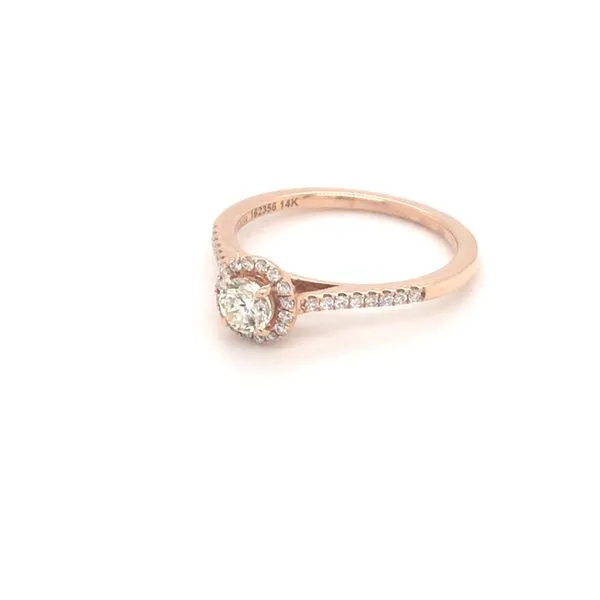 0.33CT Round Brilliant Diamond Noam Carver 14KT Rose Gold Halo Engagement Ring | Total Diamond Weight 0.50ct Image 3 Taylors Jewellers Alliston, ON