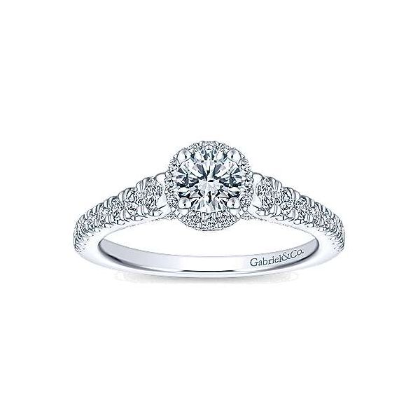 GABRIEL & CO ER914042R0W44 0.85TDW DIAMOND 14KT WHITE GOLD RING SIZE 6.5  FINAL SALE , SIZING NOT INCLUDED Image 4 Taylors Jewellers Alliston, ON