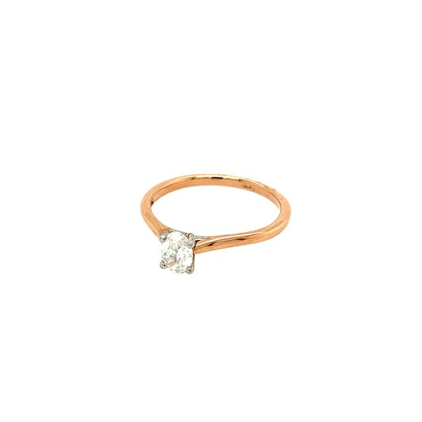 0.38CT Oval I AM CANADIAN Diamond Engagement Ring in 14KT Two-tone Rose & White Gold Image 2 Taylors Jewellers Alliston, ON