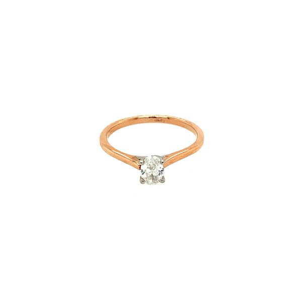0.38CT Oval I AM CANADIAN Diamond Engagement Ring in 14KT Two-tone Rose & White Gold Taylors Jewellers Alliston, ON