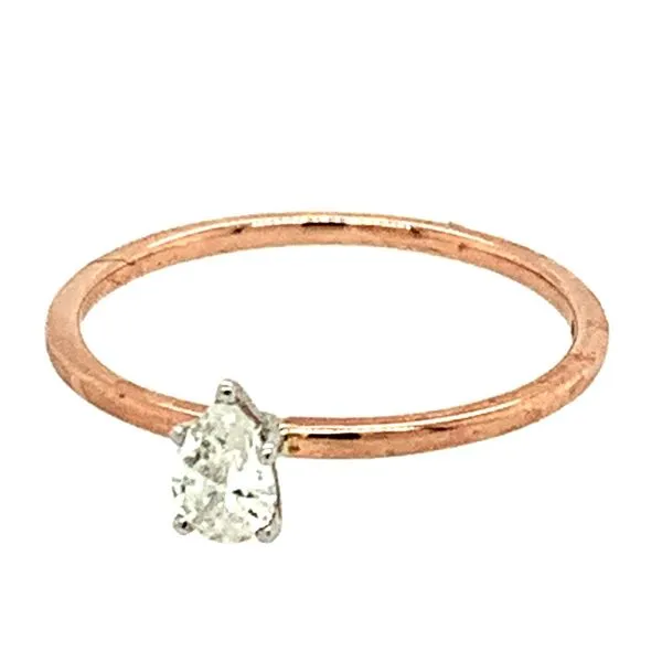 10kt Rose Gold 0.23cttw Pear Shape Diamond Engagement Ring Image 2 Taylors Jewellers Alliston, ON