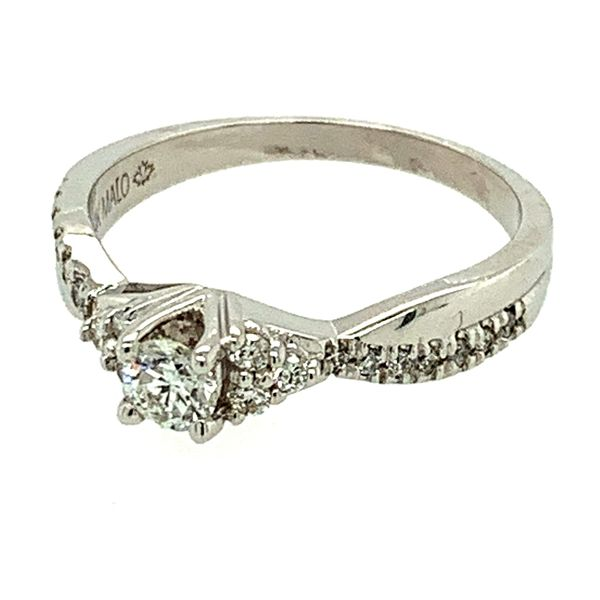 14KT WHITE GOLD ENGAGEMENT RING & MATCHING BAND Image 2 Taylors Jewellers Alliston, ON