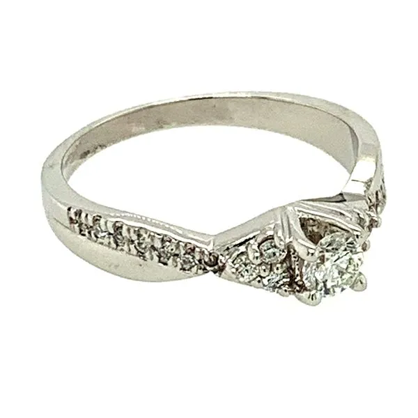 14KT WHITE GOLD ENGAGEMENT RING & MATCHING BAND Image 3 Taylors Jewellers Alliston, ON