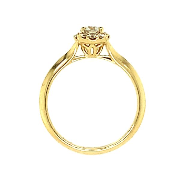 GABRIEL & CO ER911730R0Y44JJ.0001 14K YELLOW GOLD DIAMOND ENGAGEMENT RING CENTER ROUND BRILLIANT WITH CUSHION HALO  CENTER STONE Image 4 Taylors Jewellers Alliston, ON