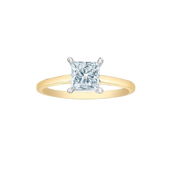 LAB GROWN PRINCESS CUT 1.04 CT DIAMOND RING  SOLITAIRE RING 14KT YELLOW GOLD Taylors Jewellers Alliston, ON