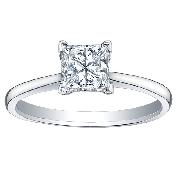 14K White Gold Princess Cut Diamond Engagement Ring Image 2 Taylors Jewellers Alliston, ON
