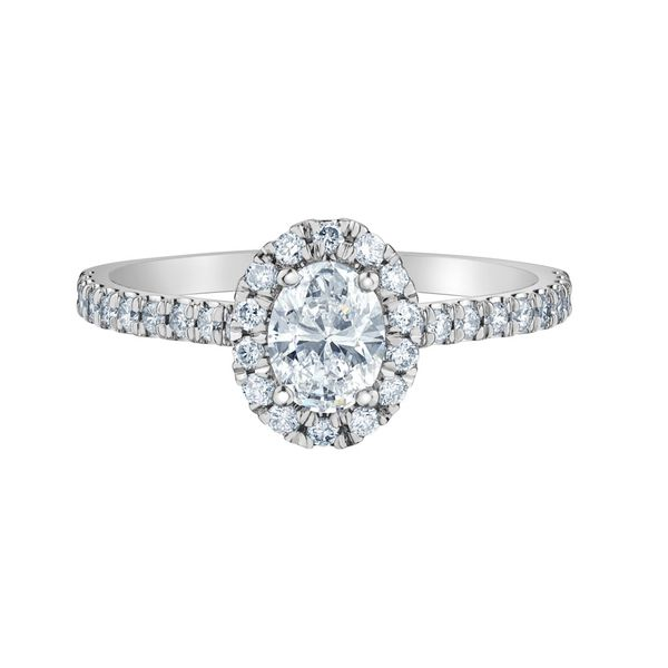 LAB GROWN DIAMOND ENGAGEMENT RING  14KT WHITE WITH OVAL CENTER=0.50CT - SI1-D Image 2 Taylors Jewellers Alliston, ON