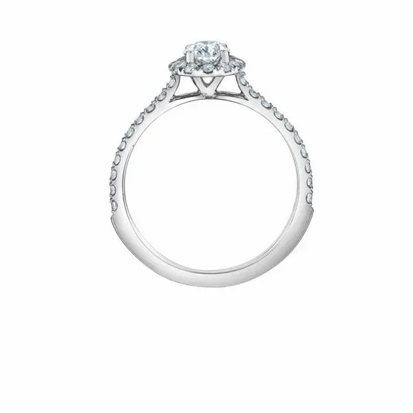 LAB GROWN DIAMOND ENGAGEMENT RING  14KT WHITE WITH OVAL CENTER=0.50CT - SI1-D Image 3 Taylors Jewellers Alliston, ON