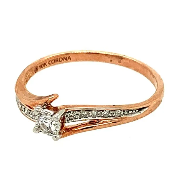 0.10CT T.W DIAMOND 10K ROSE GOLD RING SIZE 6.5 Image 3 Taylors Jewellers Alliston, ON