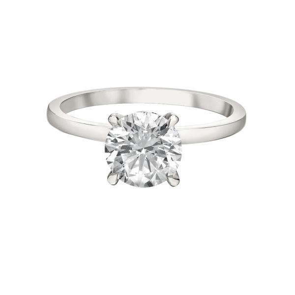 14KT WHITE GOLD LAB GROWN DIAMOND ENGAGEMENT RING WITH HIDDEN HALO 1.00CT CENTER ROUND  1.06 TDW SI2 -D Image 2 Taylors Jewellers Alliston, ON